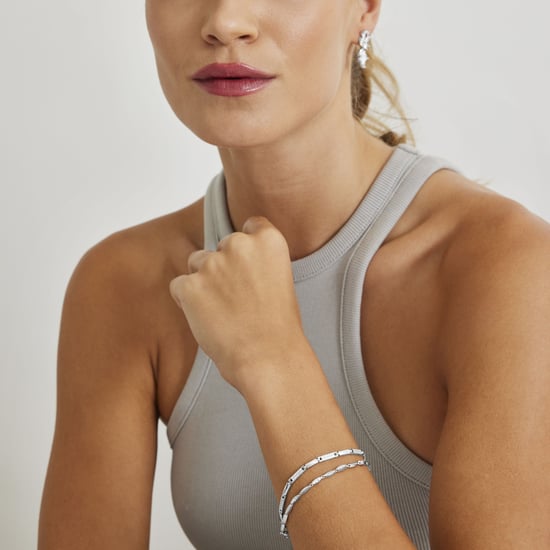 Luxenter armband, kinusi in 925 sterling zilver en gerhodineerde glanzende zirkonia - Image 2
