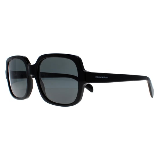 Emporio Armani Vierkante Dames Glanzend Zwart Donker Grijs EA4195 - Image 2