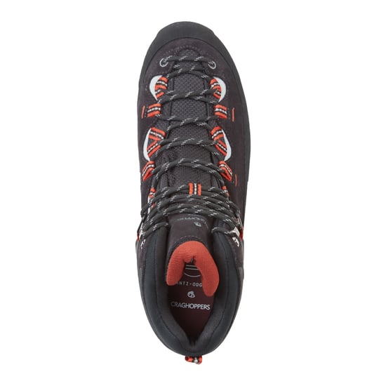 Craghoppers Volwassen uniseks Dura Pro Suède wandelschoenen (Zwarte peper/sinaasappelrood) - Image 2