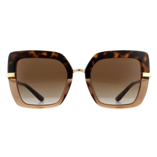 Dolce & Gabbana Zonnebril DG4373 325613 Top Havana On Transparent Bruin Bruin Verloop - Image 1