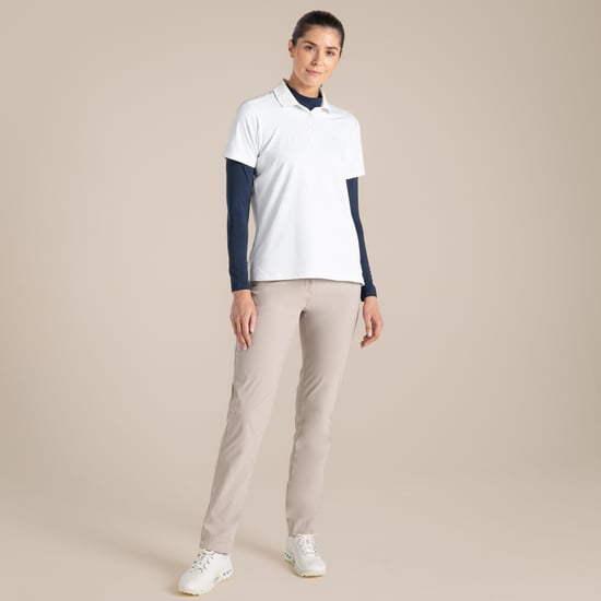 Craghoppers Dames/Dames Nosilife Mock Neck Golf T-shirt met lange mouwen (Wit) - Image 1