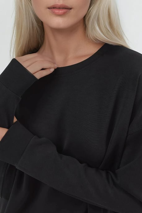 Relaxed Fit Crew Neck Modal Sweatshirt - Image 5