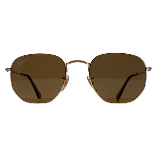 Ray-Ban Zonnebril Hexagonal 3548N 001/57 Goudbruin Gepolariseerd 51mm - Image 1