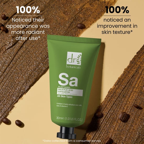 Dr. Botanicals Exfoliant met salicylzuur, koffie, walnoot en vitamine E (30 ml) tegen veroudering. - Image 2