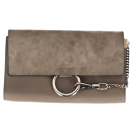 Chloé Faye Clutch Tas in Grijze Suède - Image 1
