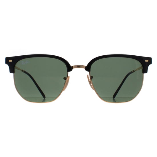 Ray-Ban Vierkant Unisex Zwart op Goud Groen RB4416 New Clubmaster - Image 1