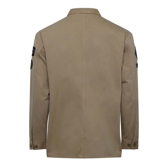 Men's Replay Classic Overshirt in Beige - Image 2