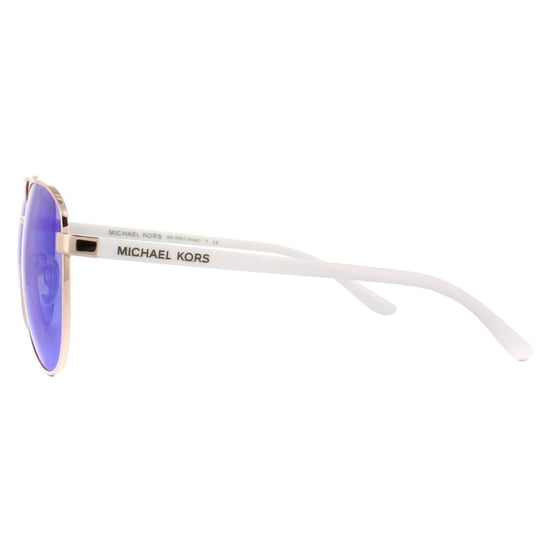 Michael Kors Aviator Womens Rose Gold White Blue Mirror Zonnebril - Image 3