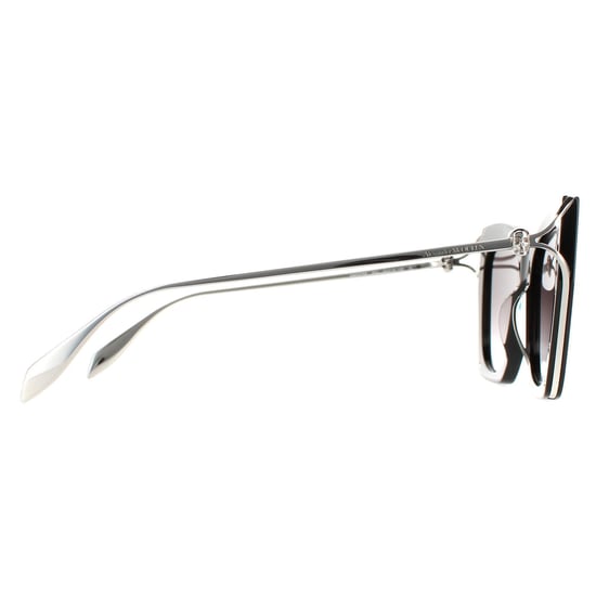 Alexander McQueen Cat Eye Dames Zwart Silver Grijs Gradient AM0375S - Image 4