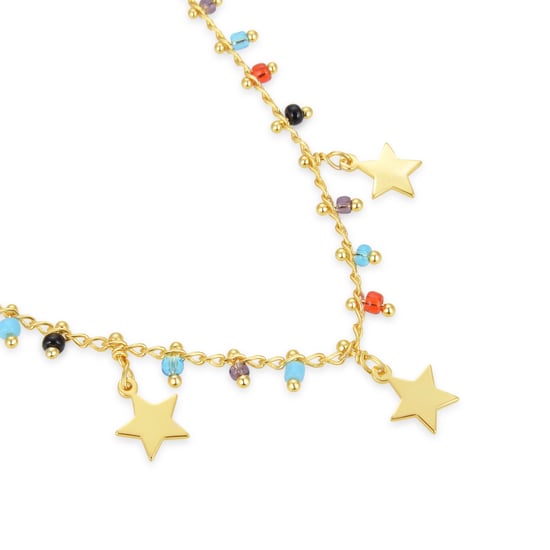 Luxenter Sterling Zilver 925 Ketting met Veelkleurige Hydrothermale Kwarts Afgewerkt in 18K Geel Goud - Beos - Image 6