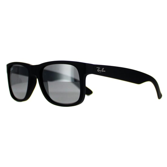 Ray-Ban Zonnebril Justin 4165 622/6G Rubber Zwart Grijze Spiegel 51mm - Image 2