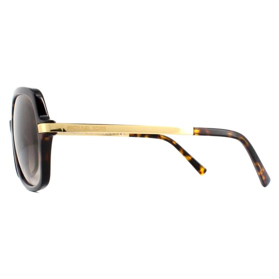 Michael Kors Square dames donkere schildpad goud bruin gradiënt zonnebril - Image 3