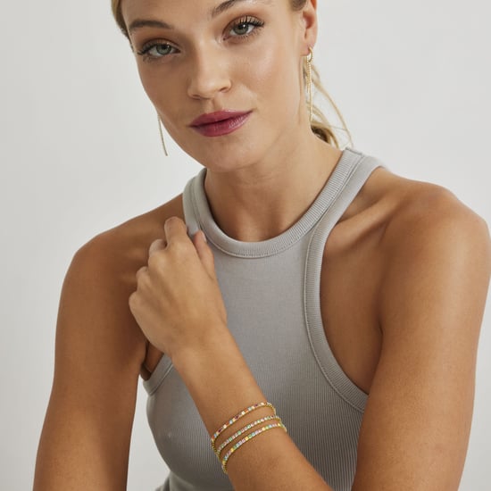 Luxenter 925 Sterling zilveren armband met multicolour zirkonia afgewerkt in 18K geel goud - Tahu - Image 2