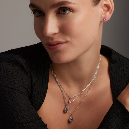 Luxenter oorbellen, 925 sterling zilver en 18K vergulde amethist zirkonia oorbellen - Image 2