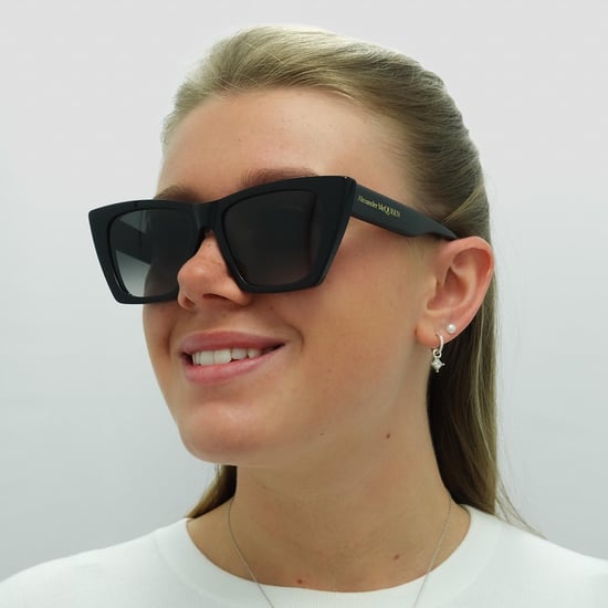 Alexander McQueen Cat Eye Dames Zwart Grijs AM0299S - Image 6