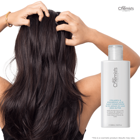 skinChemists Dagelijkse conditioner met collageen en hyaluronzuur, arganolie en sheaboter, 250 ml - Image 4