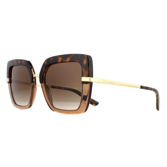 Dolce & Gabbana Zonnebril DG4373 325613 Top Havana On Transparent Bruin Bruin Verloop - Image 2