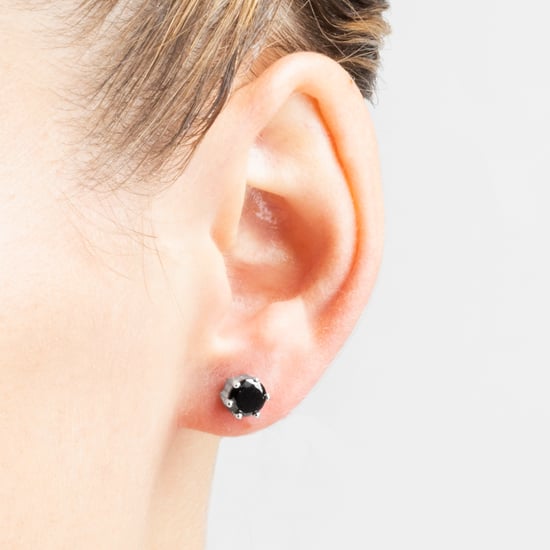 Luxenter oorbellen, 925 sterling zilver en gerhodineerde onyx zirkonia oorbellen - Image 3