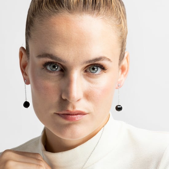 Luxenter, 925 sterling zilver en onyx gerhodineerd kiarik oorbellen - Image 4