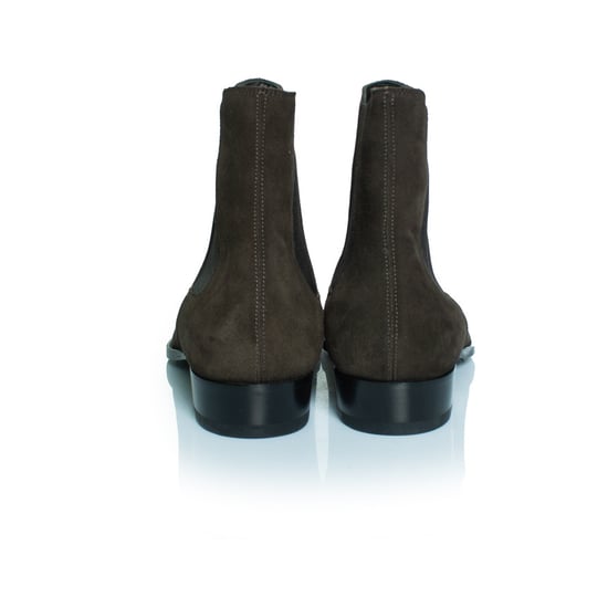 Saint Laurent Kaki suède Chelsea enkellaarsjes - Image 5