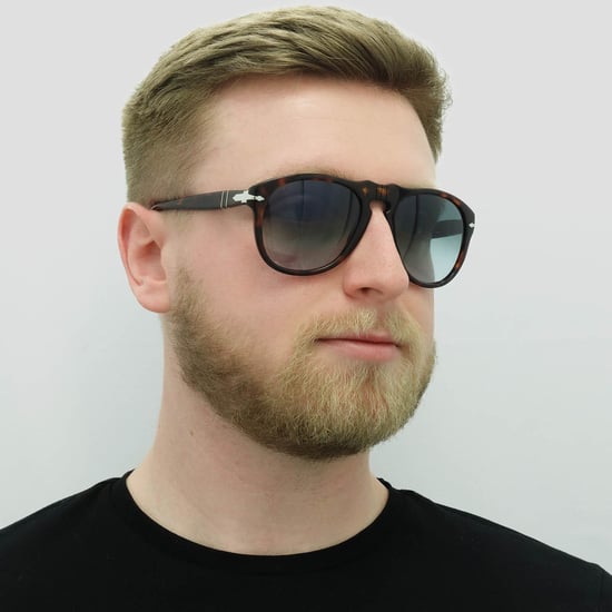Persol Aviator Mens Dark Havana Lichtblauwe gradiënt zonnebril - Image 5