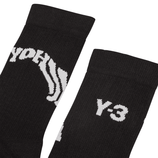 Men's Y-3 Crew Socks in Black - Image 3