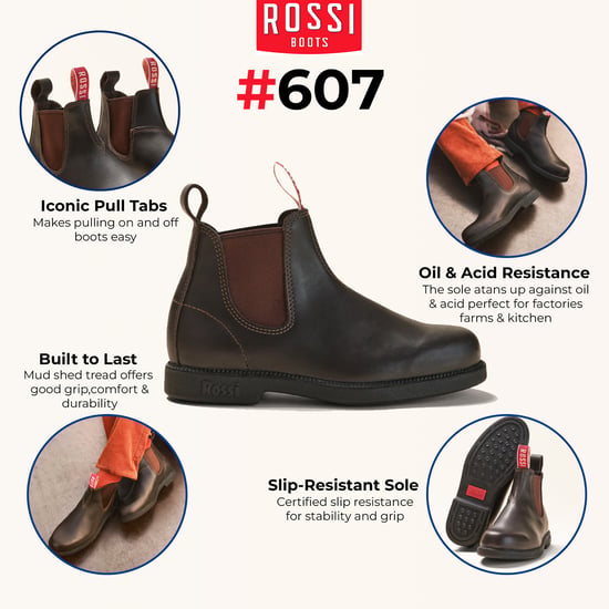 Rossi 607 Booma Bruine Leren Chelsea Boots - Image 2