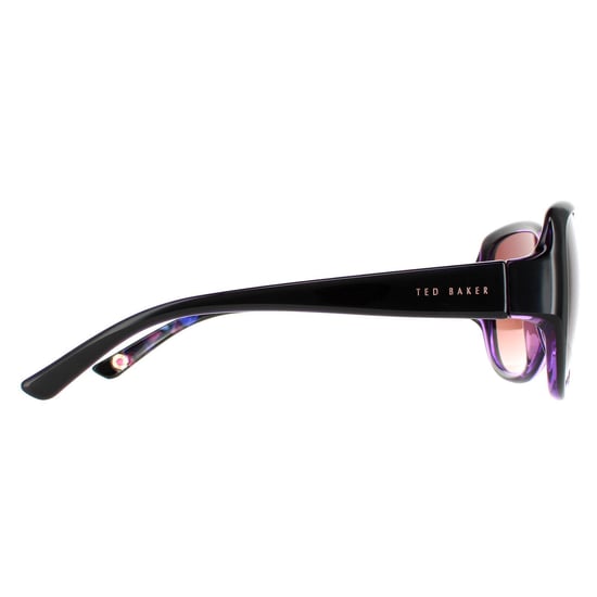 Ted Baker ovale dames zwart paars bruin gradiënt tb1394 shay - Image 4
