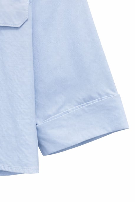 Korte Mouw Crop Poplin Shirt - Image 3
