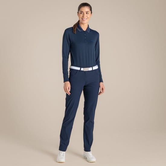 Craghoppers Dames/Dames Thornbury Nosilife Golf Poloshirt met lange mouwen (Blauwe Marine) - Image 3