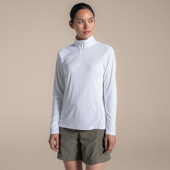 Craghoppers Dames/Dames Nosilife Half Zip Top (Wit) - Image 4