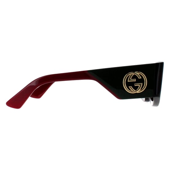 Gucci Rechthoek Dames Havana met Groen en Rood Groen GG1664S - Image 4