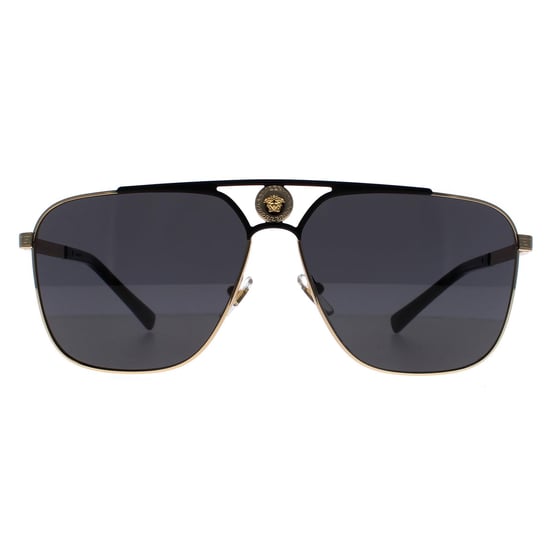 Versace VE2238 143687 gouden en matzwarte donkergrijze zonnebril - Image 1