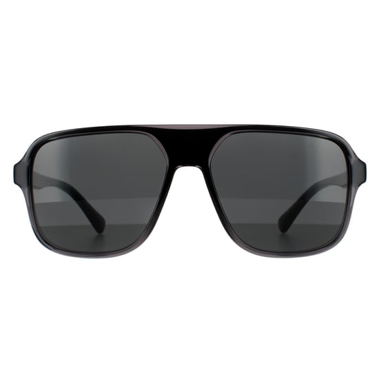Dolce & Gabbana Vierkante Mannen Transparante Grijs en Zwart Donkergrijze Zonnebril - Image 1