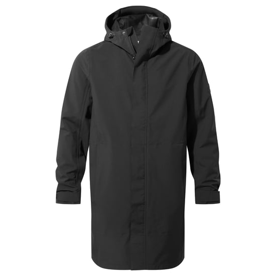 Glenton Mens Long Waterproof Jacket Black - Image 5