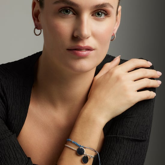 Luxenter mi sol armband in 925 sterling zilver en blauwe agaat met gerhodineerde afwerking - Image 2