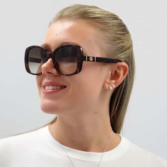 Gucci Vlinder Dames Havana Bruin Gradient Zonnebril - Image 6