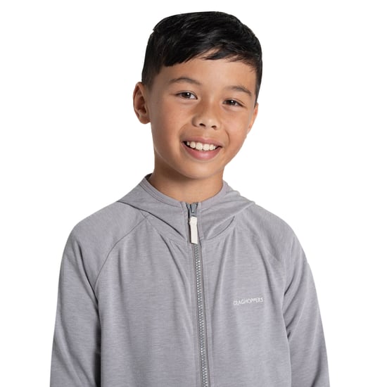Craghoppers Frey Nosilife Hooded Jacket voor kinderen/Kinderen (Zachtgrijs mergel) - Image 2