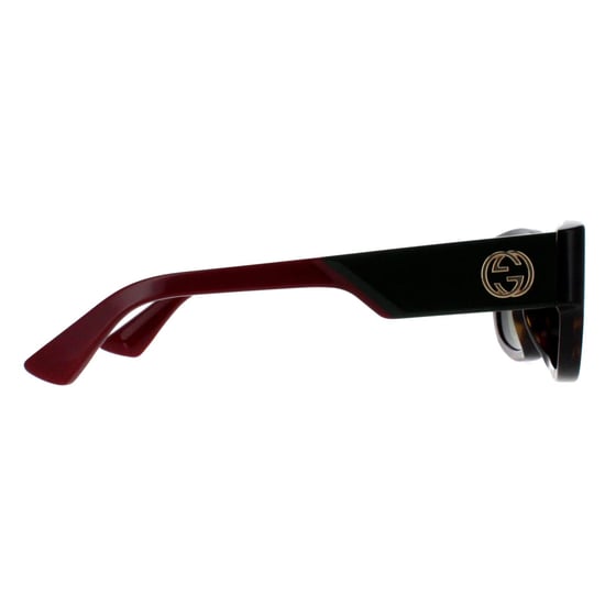 Gucci Vierkant Dames Havana met Groen en Rood Groen GG1667SK - Image 4