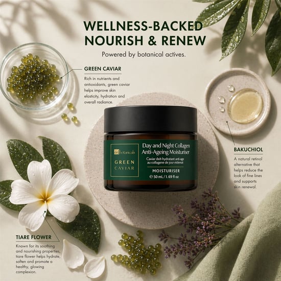 Dr Botanicals Green Caviar Day & Night Collagen Anti-Aging Moisturizer 50ml - Image 6