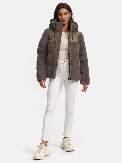 Marikoo dames teddy puffer jas met capuchon – model Kaguraa - Image 6