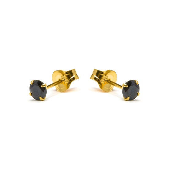 Luxenter oorbellen, 925 sterling zilveren otieno en 18K vergulde onyx-zirkonia afwerking - Image 3