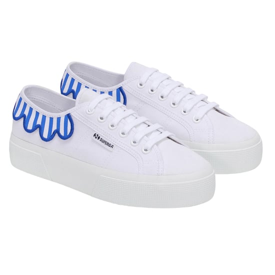 Superga Volwassen 3740 Leggera Umbrella Platform Trainers (Oogverblindend Blauw/Wit) - Image 3