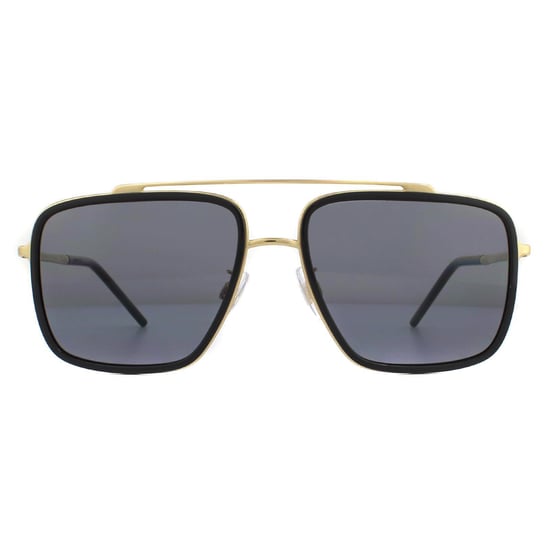 DOLCE & GABBANA Zonnebril DG2220 02/81 Goud En Zwart Bruin Verloop Gepolariseerd - Image 1