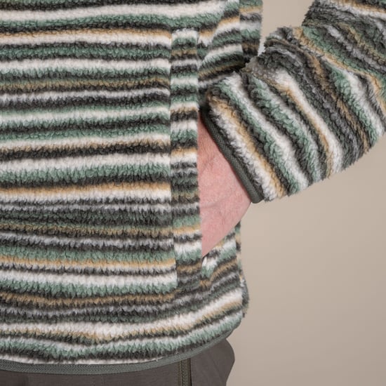 Craghoppers Heren Tatton II Contrast Gestreept Fleece Top (Bosgroen) - Image 5
