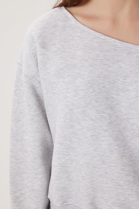 Asymmetrische Kraag Sweatshirt - Image 4