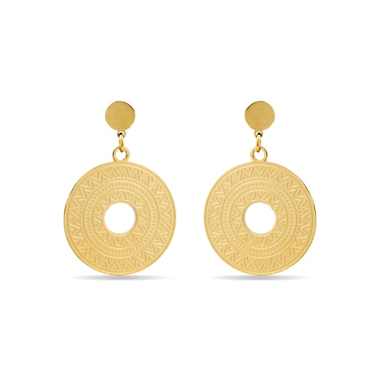 Luxenter oorbellen afgewerkt in 18K geel goud - Thata - Image 1