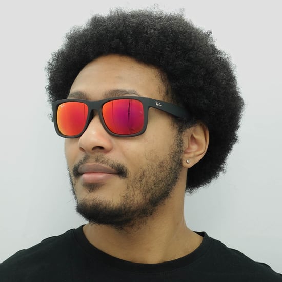 Ray-Ban Zonnebril Justin 4165 622/6Q Rubber Zwart Rode Spiegel - Image 6