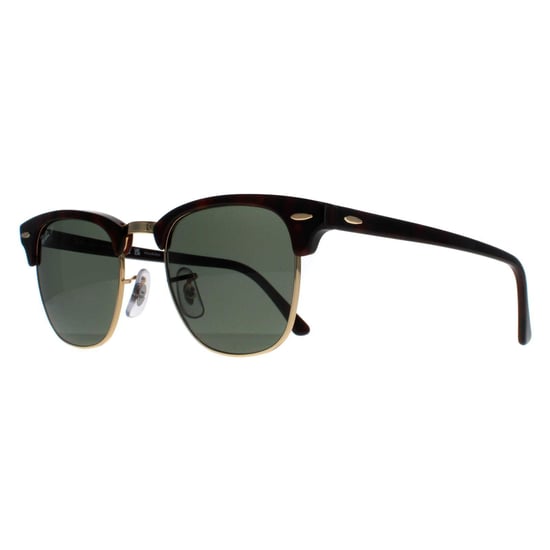 Rayban Zonnebril Clubmaster 3016 990/58 Rood Havana Groen Gepolariseerd Grote 51mm - Image 2