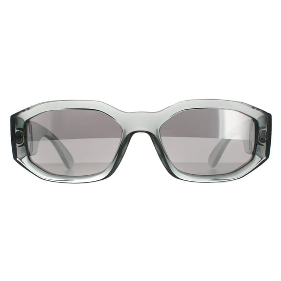 Versace rechthoek unisex transparant grijs licht grijs zilveren spiegel ve4361 zonnebril - Image 1